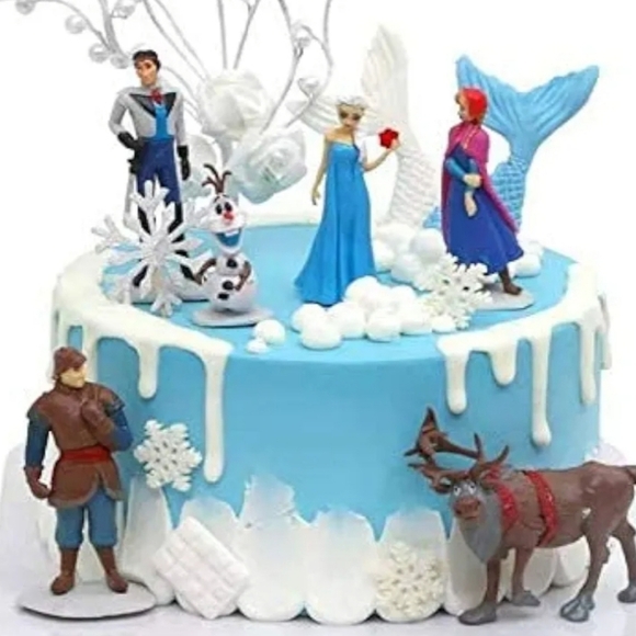 Frozen cake topper Figures Set 6Pcs Frozen cake decorations for Frozen Party - Picture 2 of 6